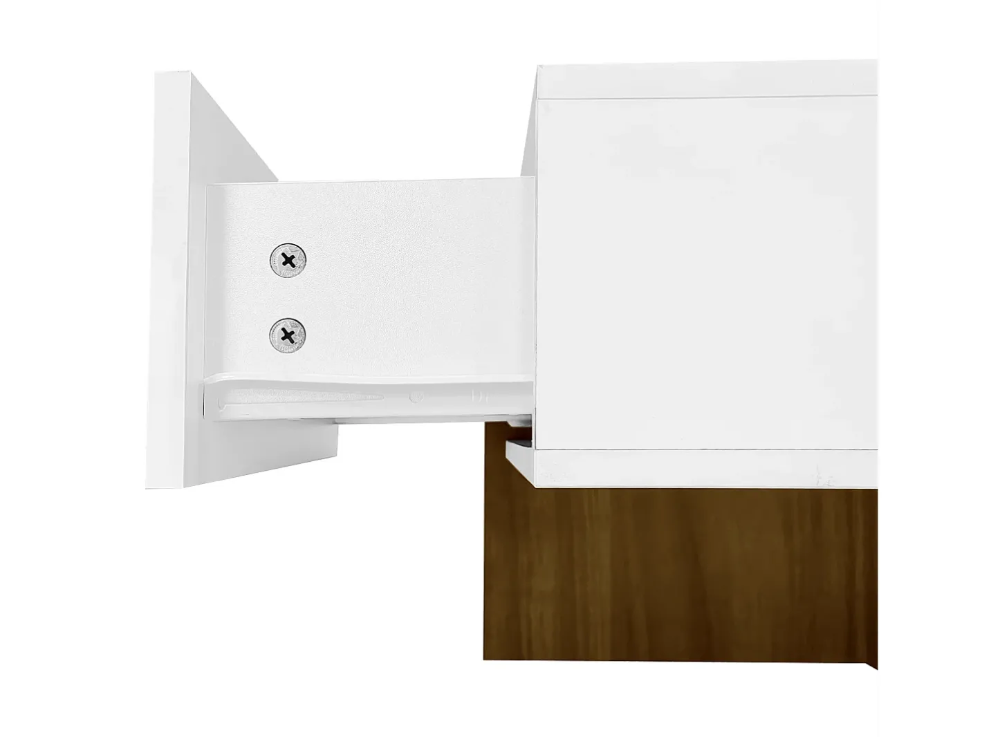 Sale Mesa de centro - 4 gavetas - espaço de arrumação na parte inferior - 78x78x36cm - Branco e Castanho Mesa De Centro