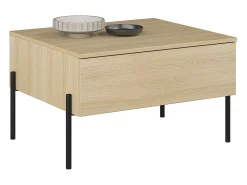 Petits-Meubles Mesa De Centro*Mesa de centro 1 gaveta Lucilla madeira 42,7cm Natural claro