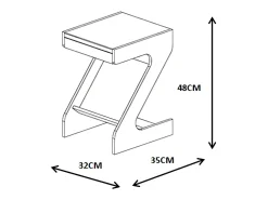 Clearance Mesa de centro - MDF e vidro - branca - LARO Mesa De Centro