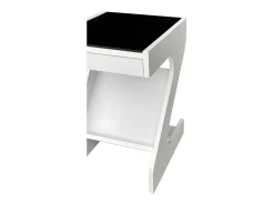 Clearance Mesa de centro - MDF e vidro - branca - LARO Mesa De Centro