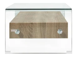 Mesa de centro | Mesa de apoio 98x45x31 cm vidro temperado^