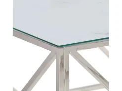Best Mesa de centro | Mesa de apoio | Mesa de café aço inoxidável e vidro temperado Mesa De Centro