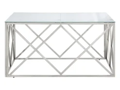 Best Mesa de centro | Mesa de apoio | Mesa de café aço inoxidável e vidro temperado Mesa De Centro