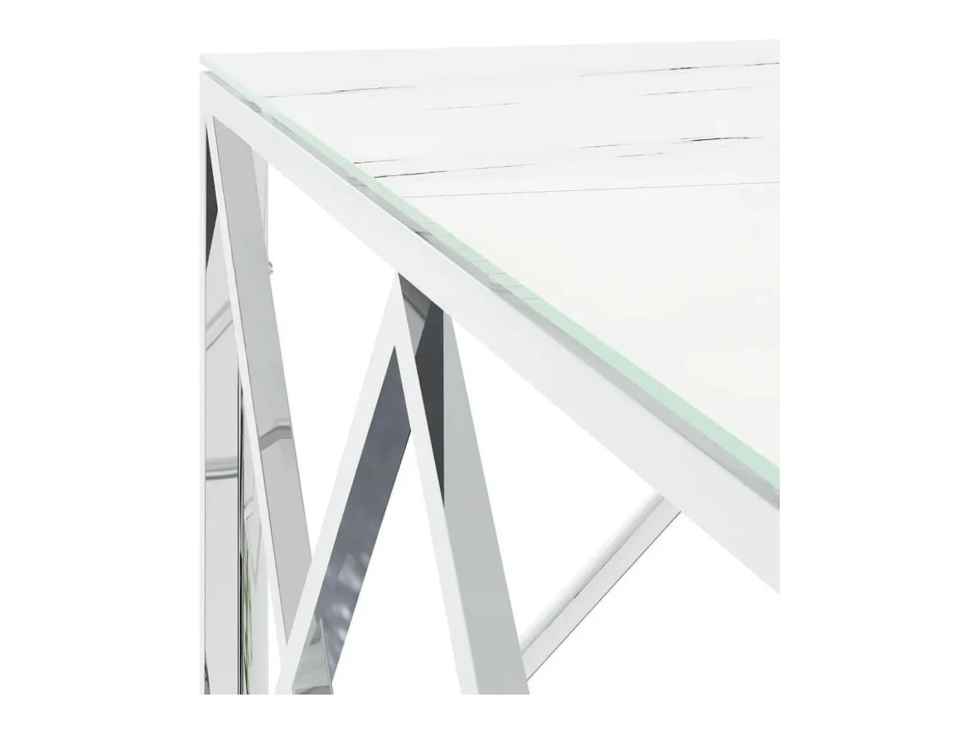 Mesa de centro | Mesa de apoio | Mesa de café 80x80x40 cm aço inoxidável e vidro^ Clearance