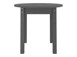 vidaxl Mesa De Centro*Mesa de centro Ø 45x40 cm madeira de pinho maciça Cinzento