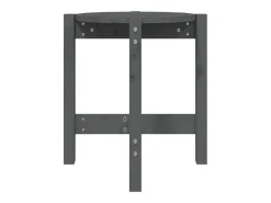 vidaxl Mesa De Centro*Mesa de centro Ø 42,5x45 cm madeira de pinho maciça Cinzento