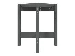 vidaxl Mesa De Centro*Mesa de centro Ø 42,5x45 cm madeira de pinho maciça Cinzento