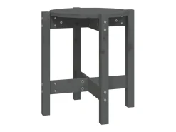 vidaxl Mesa De Centro*Mesa de centro Ø 42,5x45 cm madeira de pinho maciça Cinzento