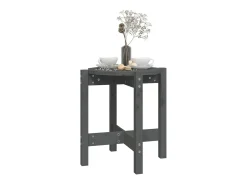 vidaxl Mesa De Centro*Mesa de centro Ø 42,5x45 cm madeira de pinho maciça Cinzento
