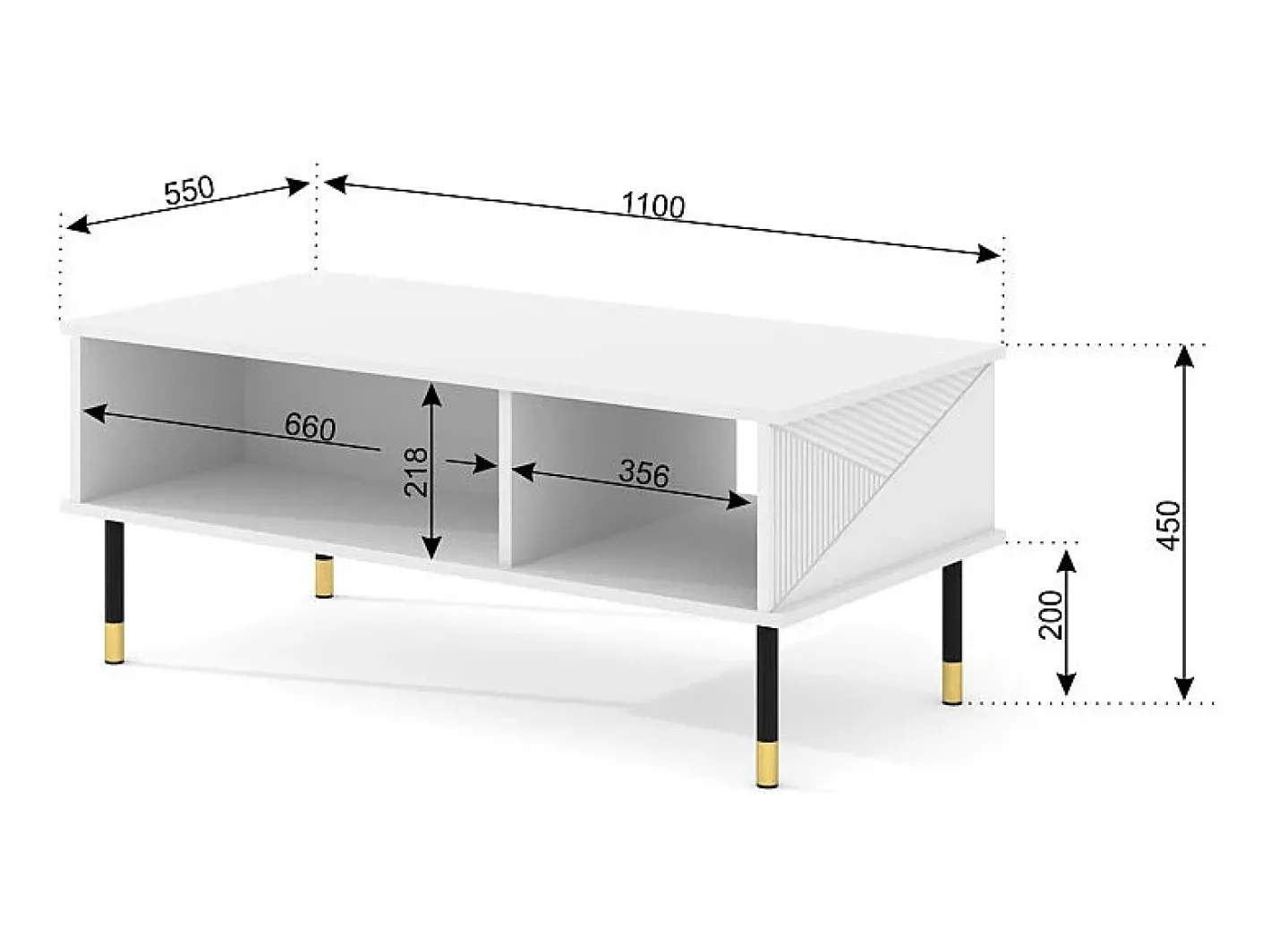 Petits-Meubles Mesa De Centro*Mesa de centro Aglaé 45cm Preto