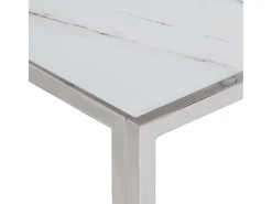 Outlet Mesa de centro aço inoxidável e vidro temperado Mesa De Centro