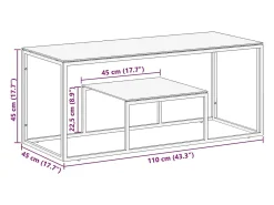Outlet Mesa de centro aço inoxidável e vidro temperado Mesa De Centro