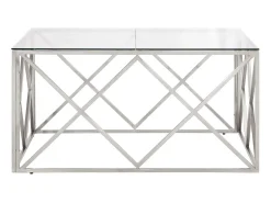 Clearance Mesa de centro aço inoxidável e vidro temperado PT412295 Mesa De Centro