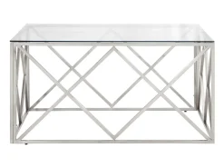 Clearance Mesa de centro aço inoxidável e vidro temperado PT412295 Mesa De Centro
