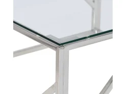 Mesa de centro aço inoxidável e vidro temperado^vidaxl Sale