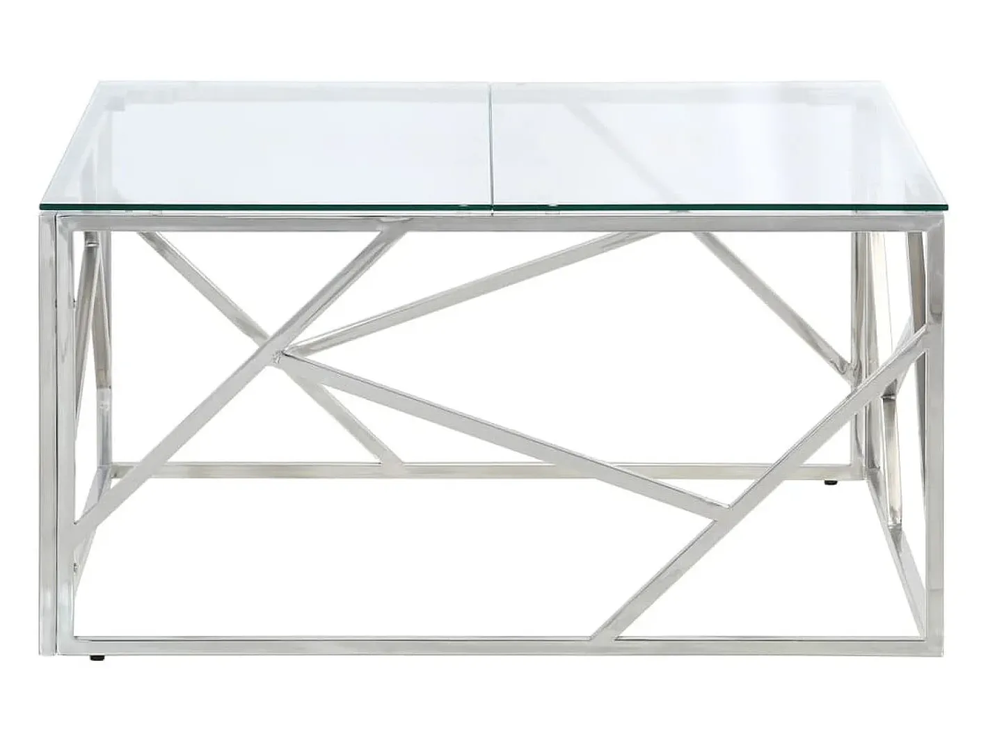Mesa de centro aço inoxidável e vidro temperado^vidaxl Sale