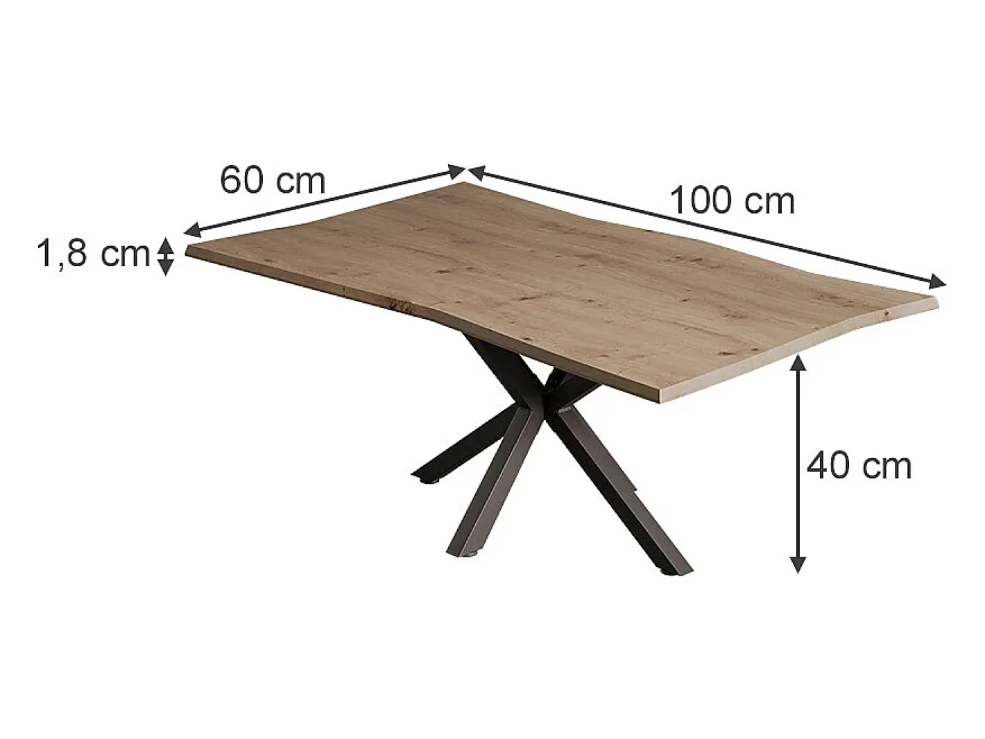 Vicco Mesa De Centro*Mesa de centro artesão 100x60x40 yan Natural claro