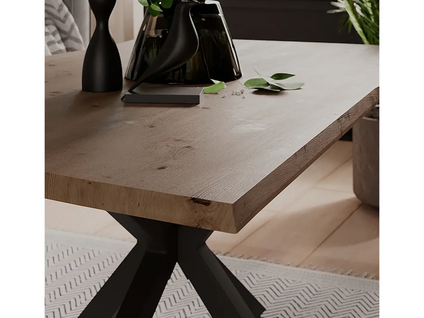 Vicco Mesa De Centro*Mesa de centro artesão 100x60x40 yan Natural claro