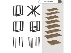 Vicco Mesa De Centro*Mesa de centro artesão 100x60x40 yan Natural claro