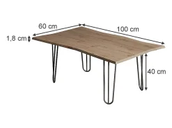 Vicco Mesa De Centro*Mesa de centro artesão 100x60x40 yan Natural claro