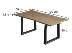 Vicco Mesa De Centro*Mesa de centro artesão 100x50x40 yan Natural claro