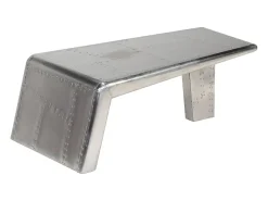 Mesa de centro aviador em alumínio estilo aeronave vintage^vidaxl Online