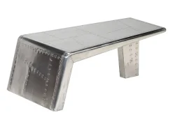 Mesa de centro aviador em alumínio estilo aeronave vintage^vidaxl Online