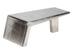 Mesa de centro aviador em alumínio estilo aeronave vintage^vidaxl Online