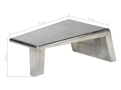 Mesa de centro aviador em alumínio estilo aeronave vintage^vidaxl Online