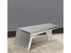 Mesa de centro aviador em alumínio estilo aeronave vintage^vidaxl Online