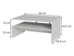 Vicco Mesa De Centro*Mesa de centro 90x52.6x42.2 amato Branco