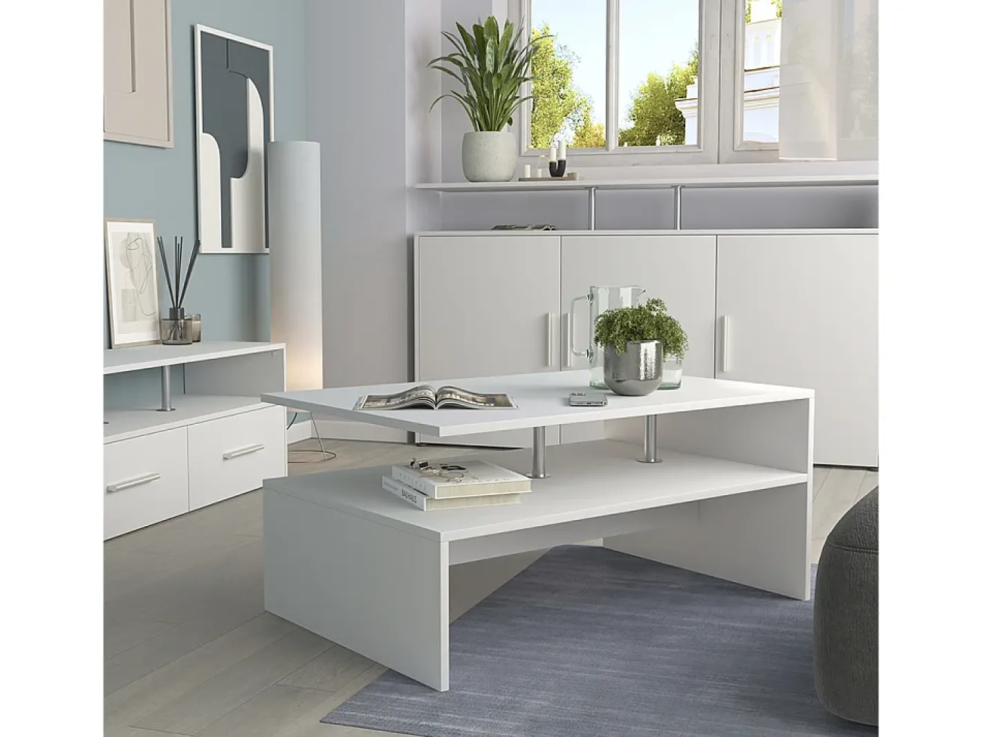 Vicco Mesa De Centro*Mesa de centro 90x52.6x42.2 amato Branco