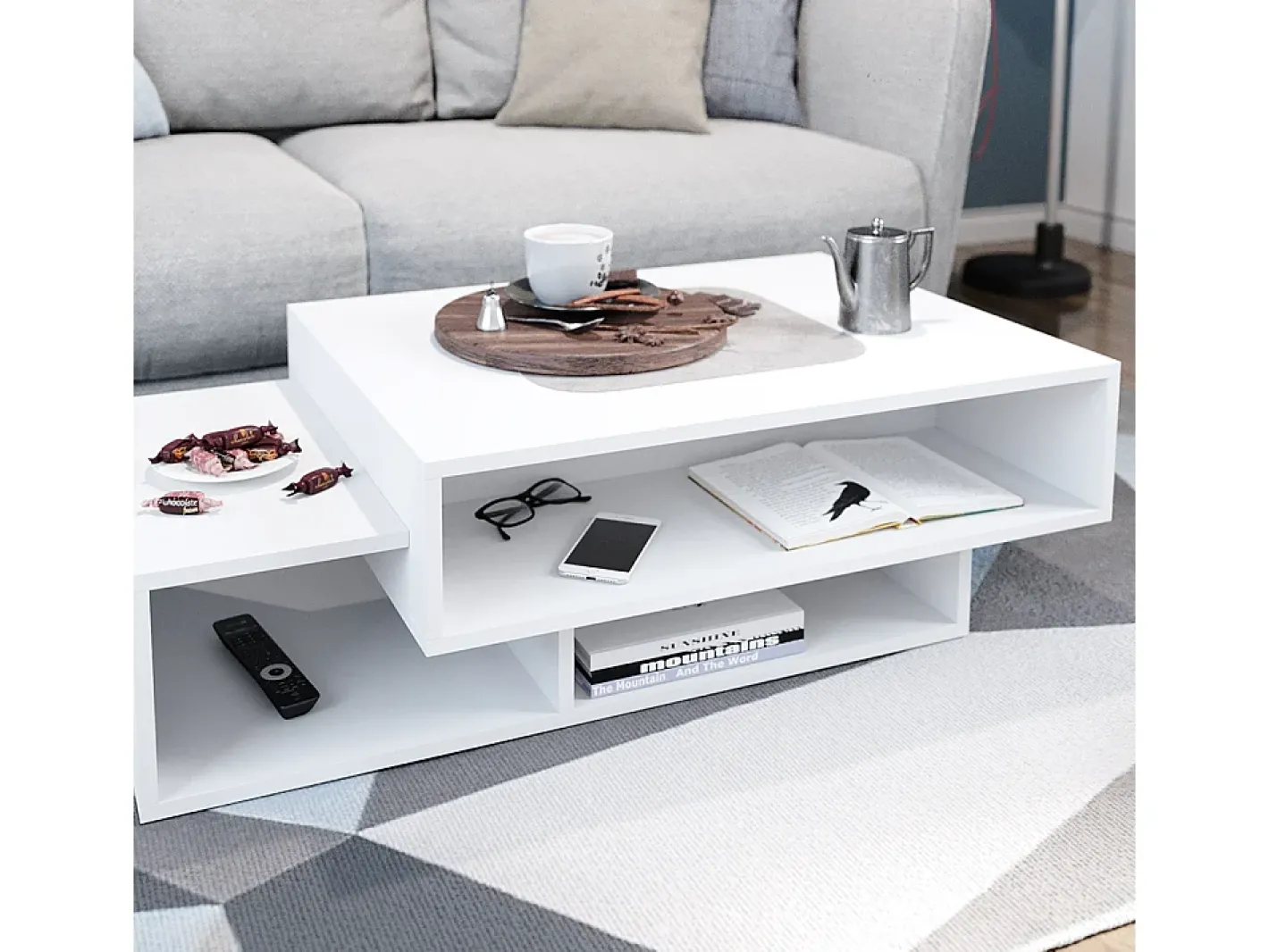 Vicco Mesa De Centro*Mesa de centro 105x60x32 bari Branco