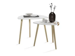 Vicco Mesa De Centro*Mesa de centro /sonoma 48x48x45 twino Branco