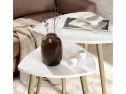 Vicco Mesa De Centro*Mesa de centro /sonoma 48x48x45 twino Branco