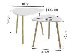 Vicco Mesa De Centro*Mesa de centro /sonoma 48x48x45 twino Branco