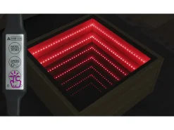 vidaxl Mesa De Centro*Mesa de centro c/ LEDs 50x50x30 cm derivados de madeira Cinzento