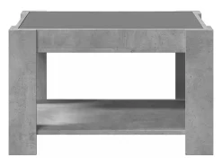 vidaxl Mesa De Centro*Mesa de centro c/ LEDs 73x53x45 cm derivados de madeira Cinzento