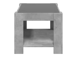vidaxl Mesa De Centro*Mesa de centro c/ LEDs 73x53x45 cm derivados de madeira Cinzento