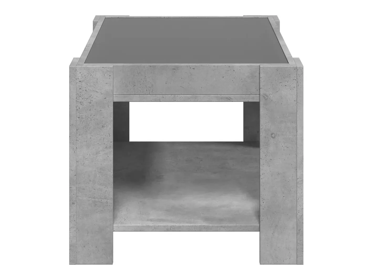 vidaxl Mesa De Centro*Mesa de centro c/ LEDs 73x53x45 cm derivados de madeira Cinzento