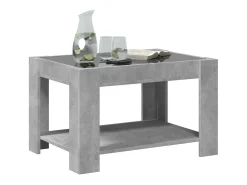 vidaxl Mesa De Centro*Mesa de centro c/ LEDs 73x53x45 cm derivados de madeira Cinzento
