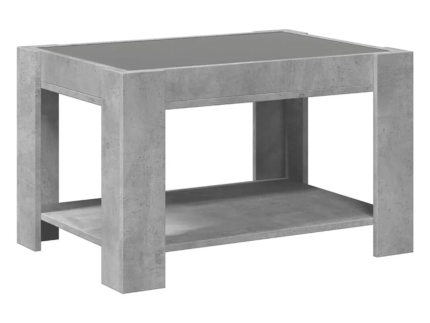 vidaxl Mesa De Centro*Mesa de centro c/ LEDs 73x53x45 cm derivados de madeira Cinzento