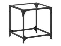 Hot Mesa de centro c/ topo em vidro 40x40x40 cm aço PT234655 Mesa De Centro