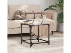 Hot Mesa de centro c/ topo em vidro 40x40x40 cm aço PT234655 Mesa De Centro