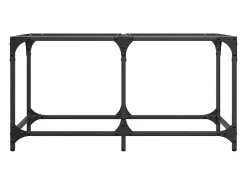Hot Mesa de centro c/ topo em vidro 78,5x40x40 cm aço Mesa De Centro