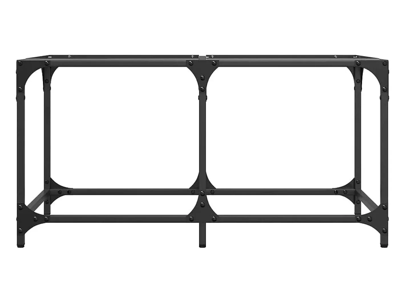 Hot Mesa de centro c/ topo em vidro 78,5x40x40 cm aço Mesa De Centro
