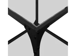 Hot Mesa de centro c/ topo em vidro 40x40x40 cm aço Mesa De Centro