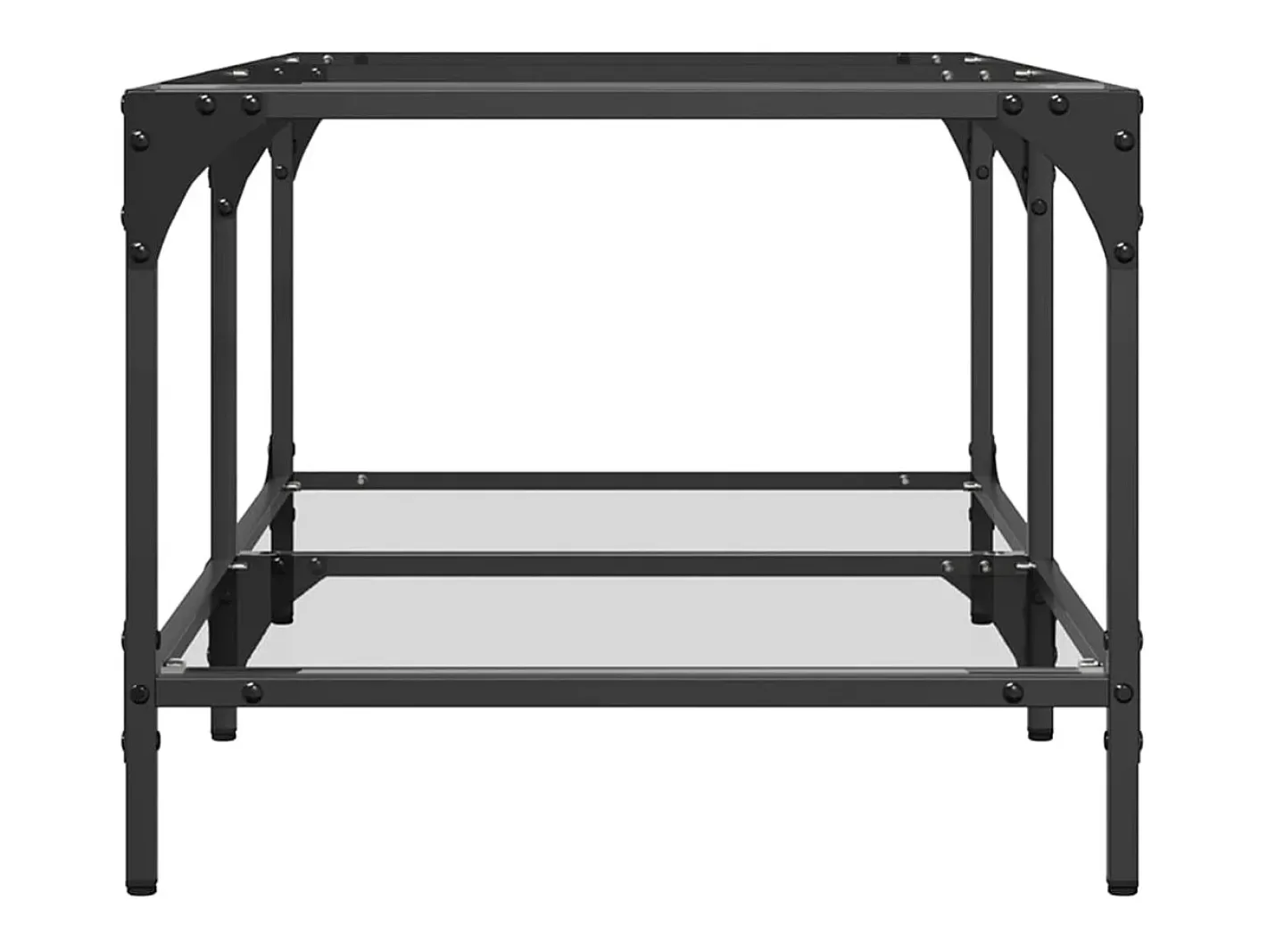 Hot Mesa de centro c/ topo em vidro 98,5x50x40 cm aço Mesa De Centro