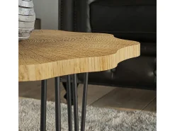 Vicco Mesa De Centro*Mesa de centro carvalho 60x60x2.5 ringo Natural claro