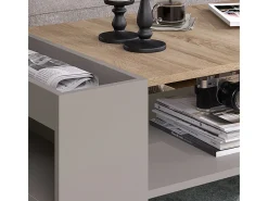 Vicco Mesa De Centro*Mesa de centro cinzento-bege 100x55x42 wido Taupe